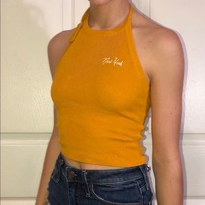 Yellow “New York” Forever 21 halter top!